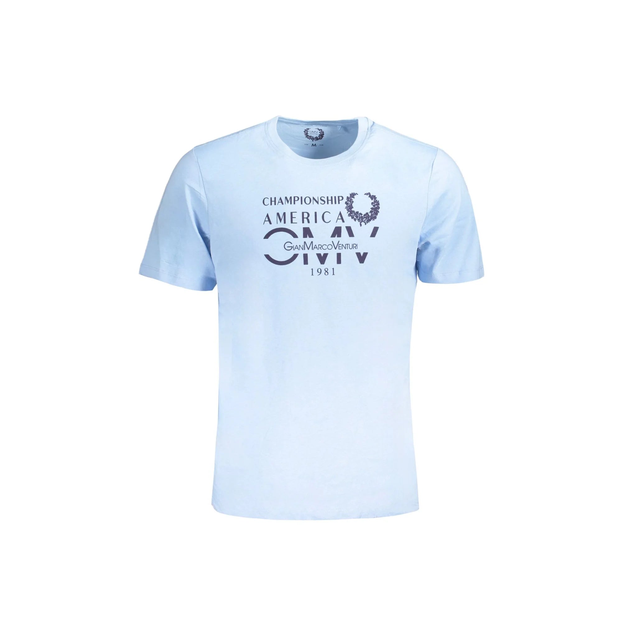 Gian Marco Venturi T-Shirt Maniche Corte Uomo Azzurra Stampa Azzurro - foto prodotto