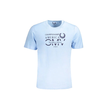 Gian Marco Venturi T-Shirt Maniche Corte Uomo Azzurra Stampa Azzurro - foto prodotto