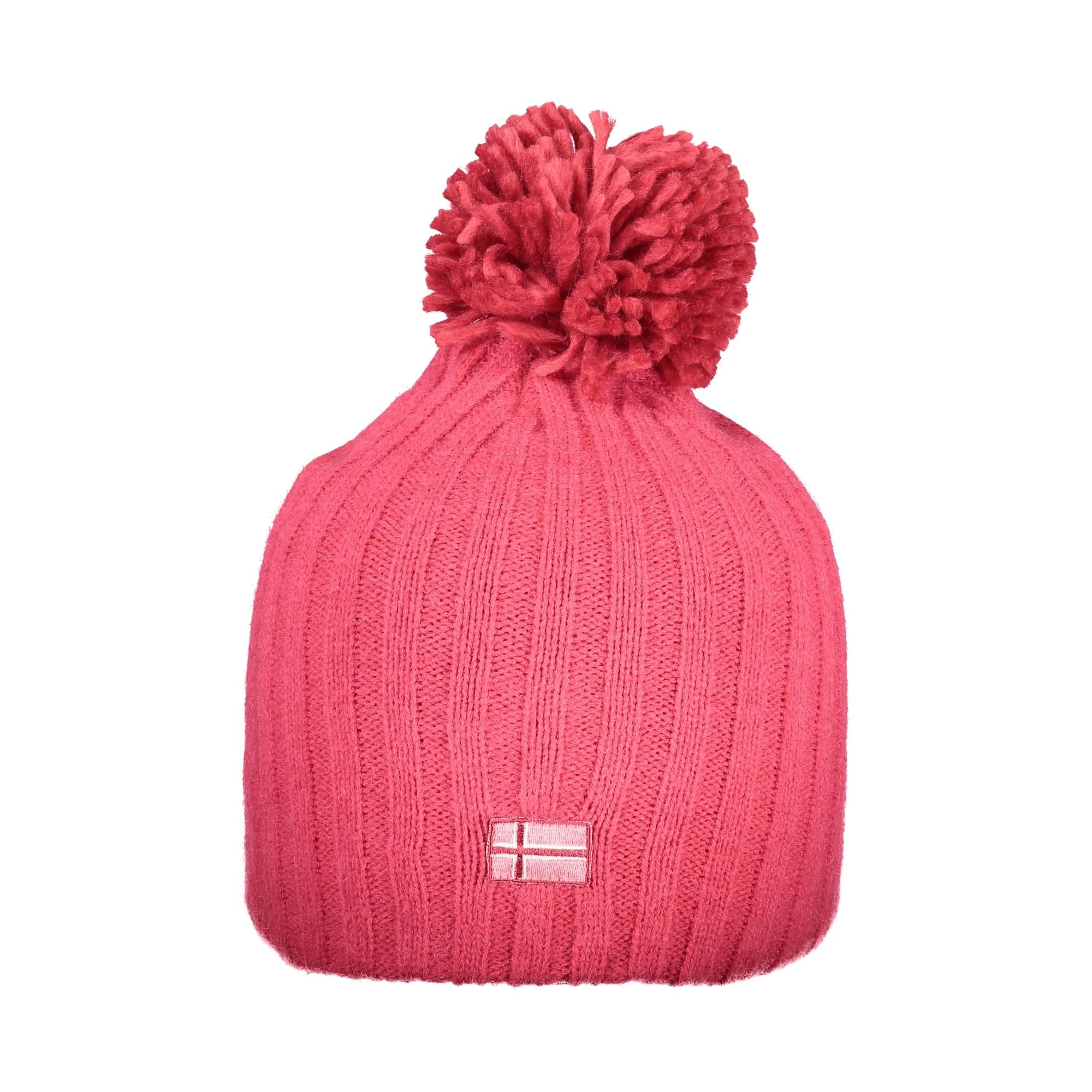 NORWAY 1963 Berretto Donna Rosa con Pompon e Logo Cappelli - foto prodotto