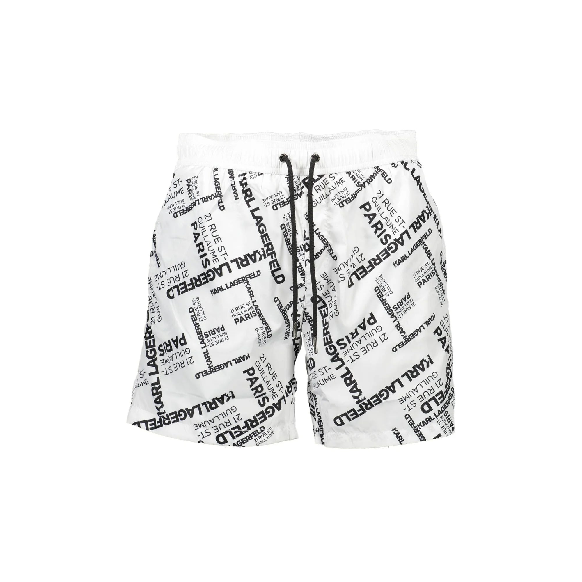 Karl Lagerfeld Beachwear Costume da Mare Uomo Bianco Logo - foto prodotto