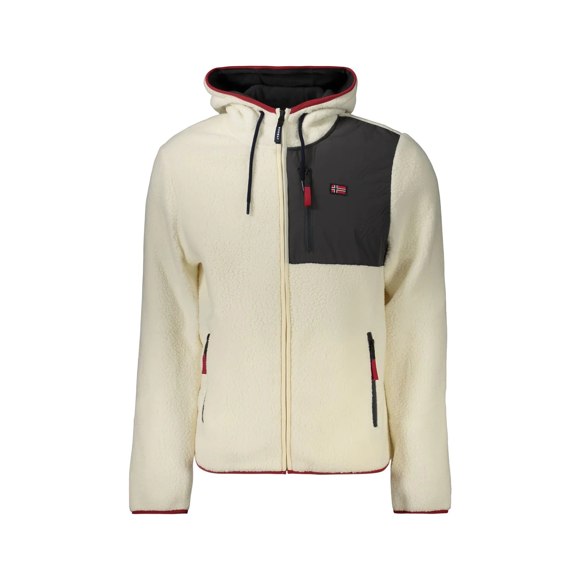 NORWAY 1963 FELPA CON ZIP UOMO BIANCO