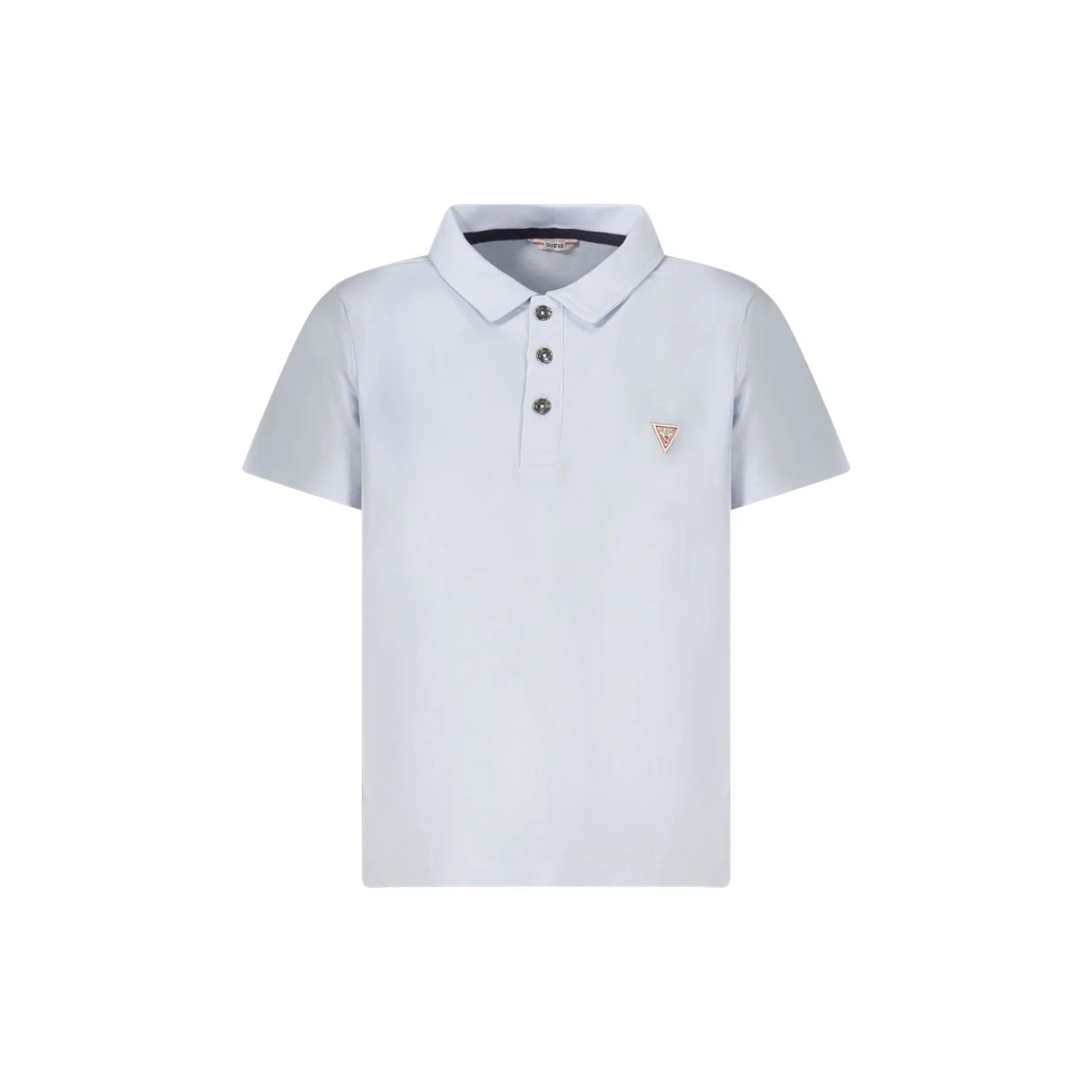 GUESS JEANS POLO MANICHE CORTE BAMBINO AZZURRO