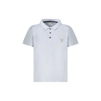 Guess Jeans Polo Maniche Corte Bambino Azzurra Logo Azzurro - foto prodotto