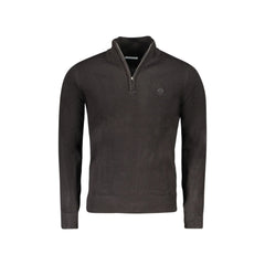 North Sails Maglia Uomo Nera Mezza Zip in Maglia Morbida