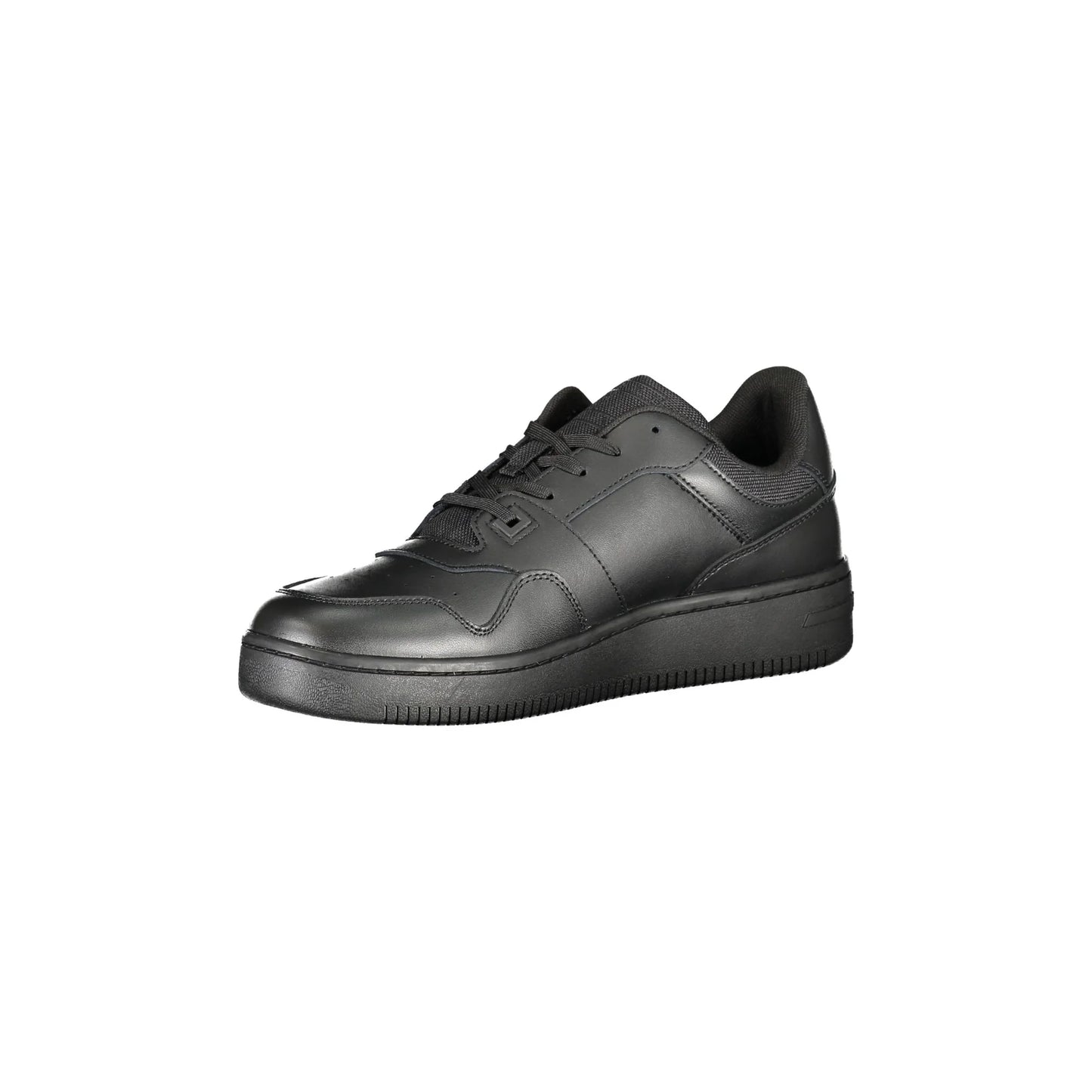 TOMMY HILFIGER Scarpe Sneakers Sportiva Uomo Nera con Dettagli a Contrasto nero - vista 3