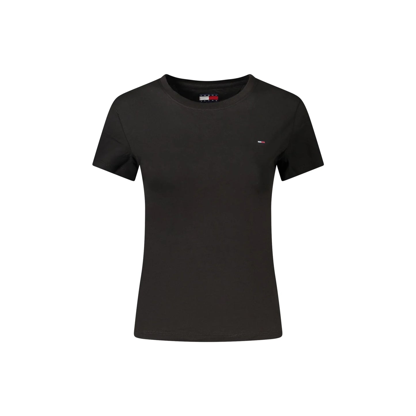 TOMMY HILFIGER T-SHIRT MANICHE CORTE DONNA NERO