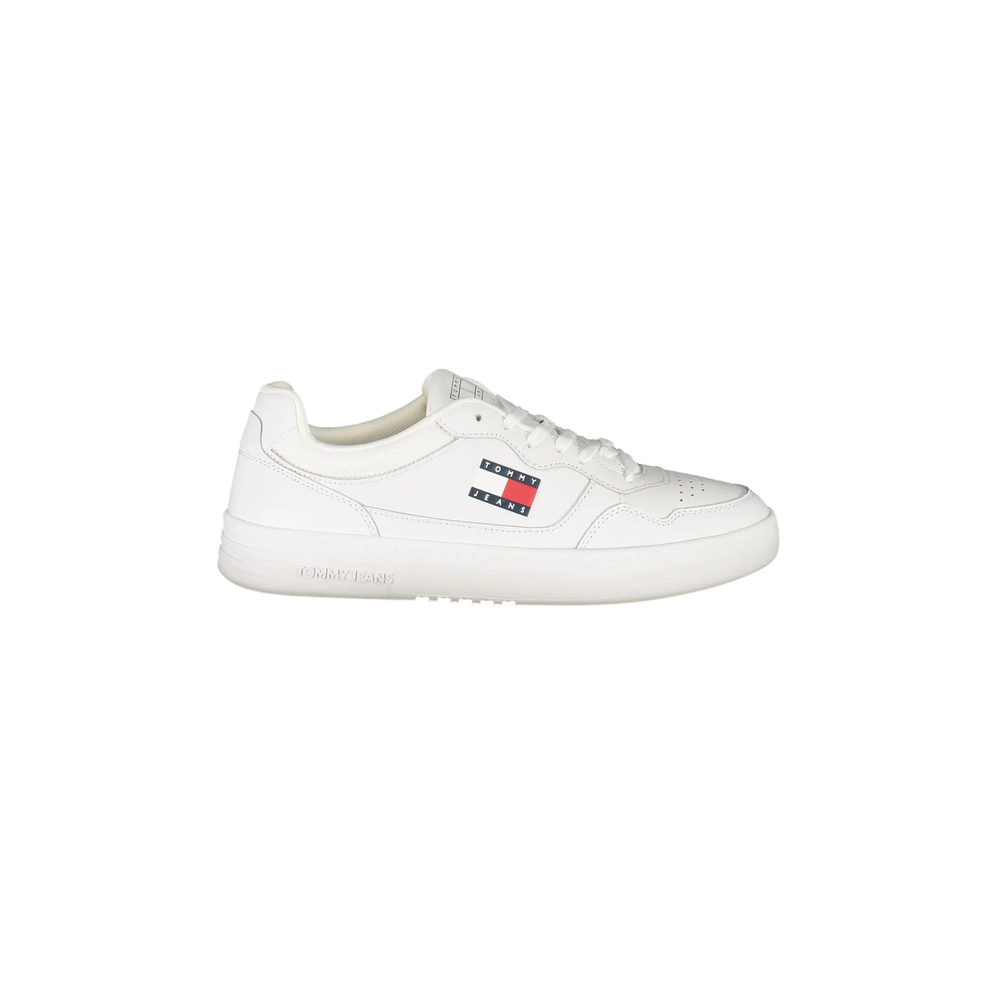 TOMMY HILFIGER Scarpe Sneakers Uomo Bianche con Plantare Removibile e Logo Bianco - foto prodotto