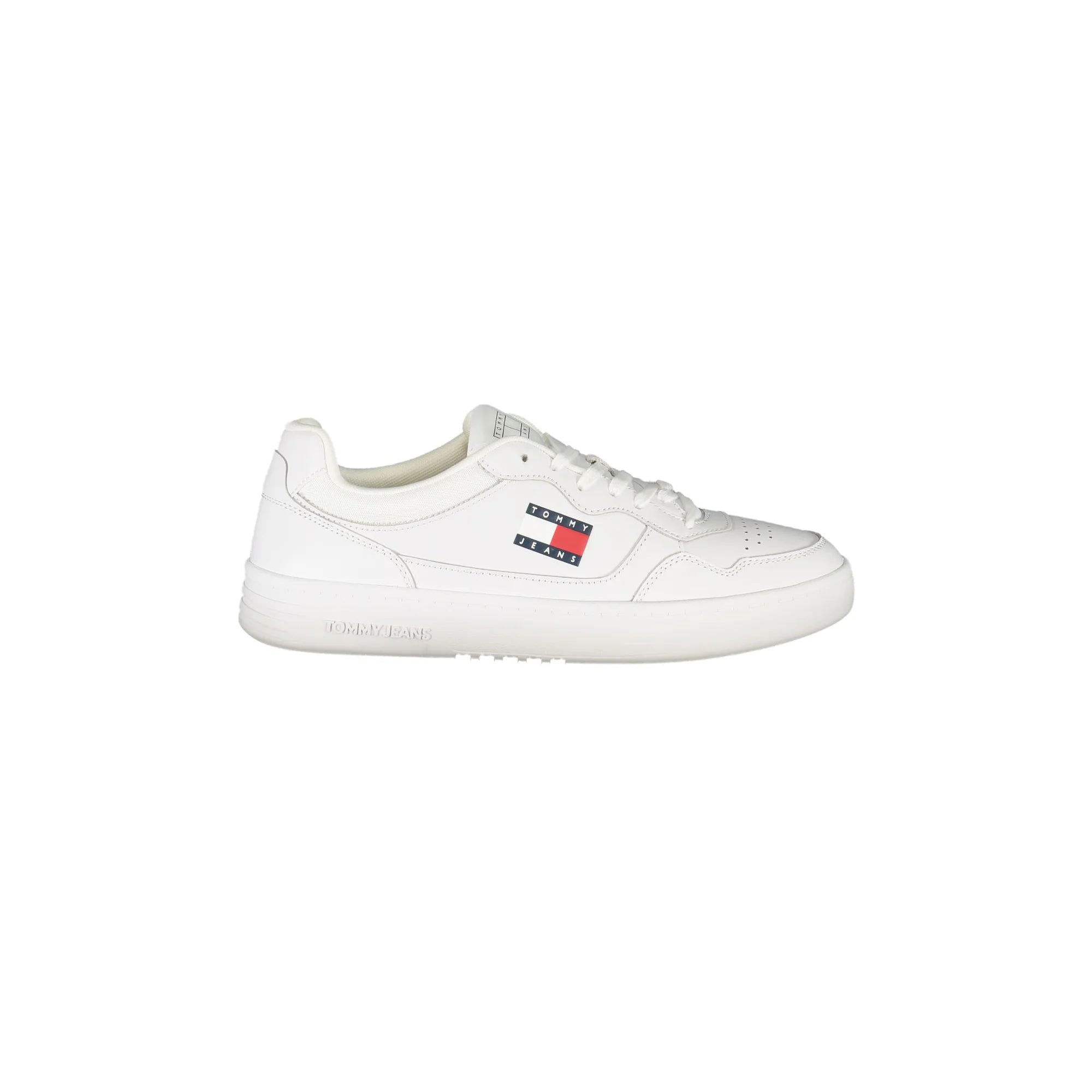 TOMMY HILFIGER Scarpe Sneakers Uomo Bianche con Plantare Removibile e Logo Bianco - foto prodotto