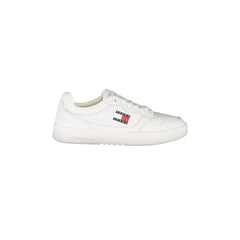 TOMMY HILFIGER Baskets Homme Blanches avec Semelle Amovible et Logo