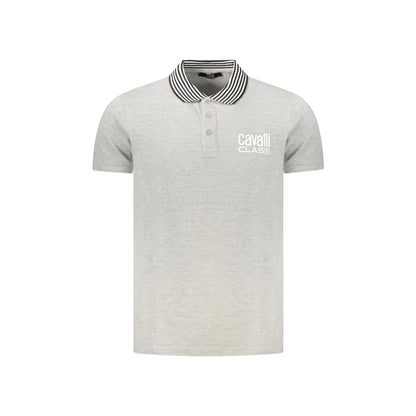Cavalli Class Polo Maniche Corte Uomo Grigia Stampa Logo Grigio - foto prodotto