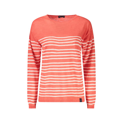 North Sails Maglia Donna Rossa Righe Maniche Lunghe Logo Maglie Rosso - foto prodotto