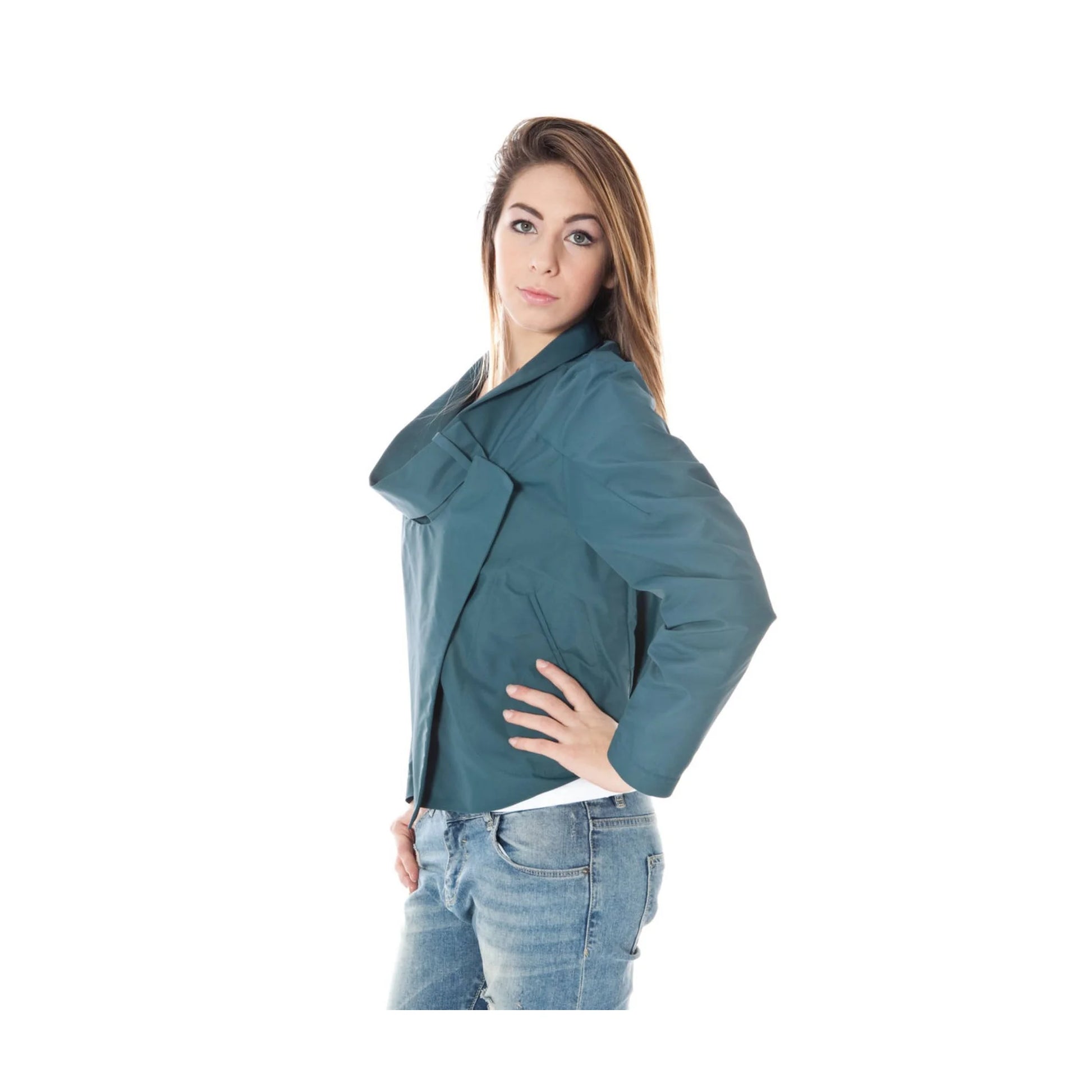 Calvin Klein Giubbotto Maniche Lunghe Donna Verde Logo Giubbotti e Giacche - vista 2