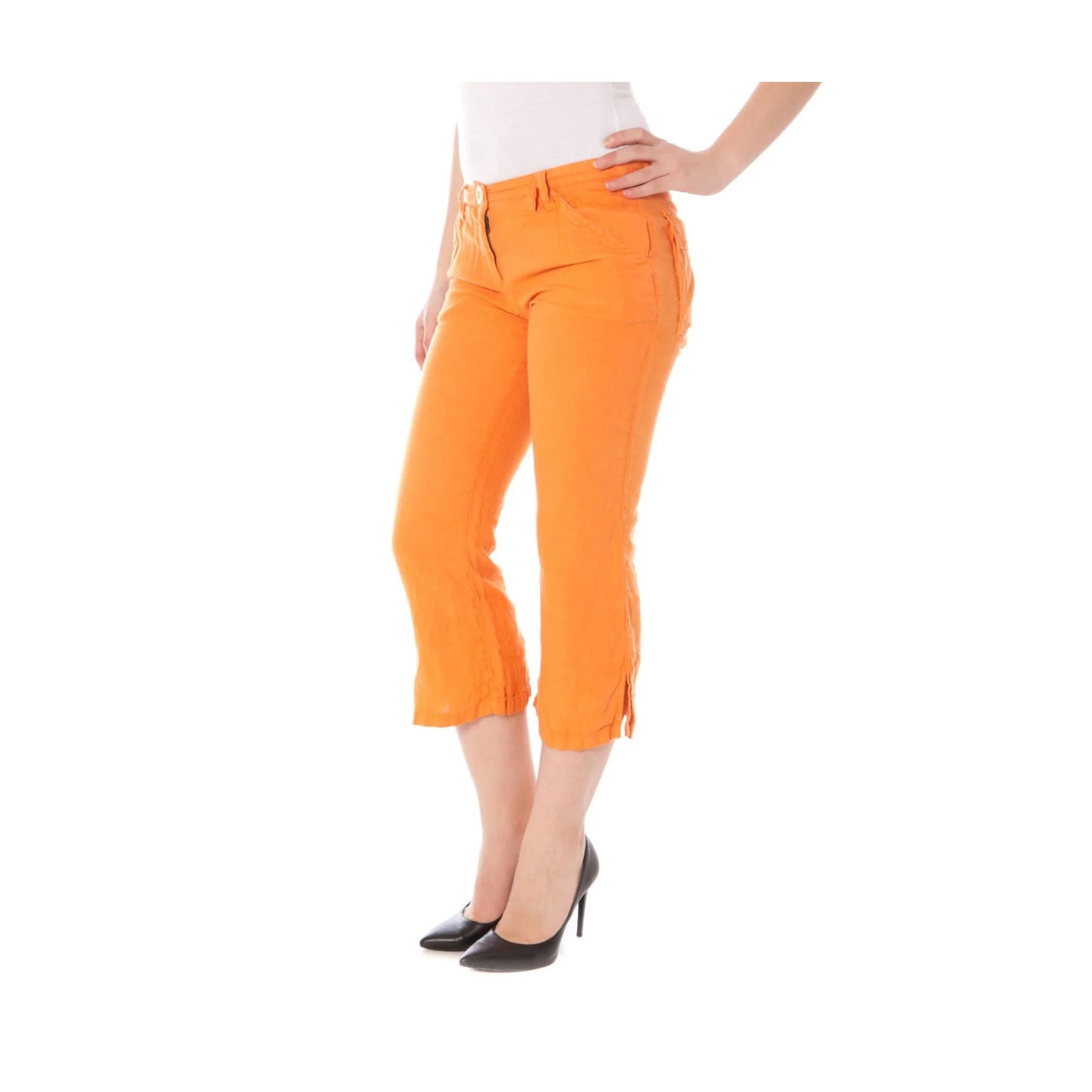 Napapijri Pantaloni Donna Arancione Logo - vista 3