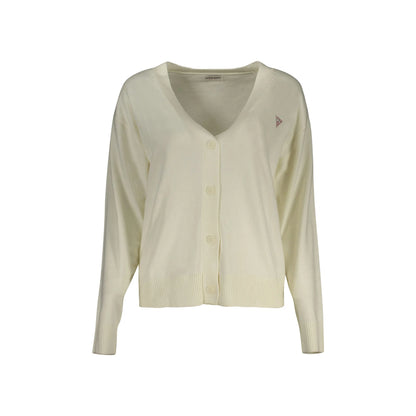 Guess Jeans Maglia Cardigan Donna Bianco Logo Maglie - foto prodotto