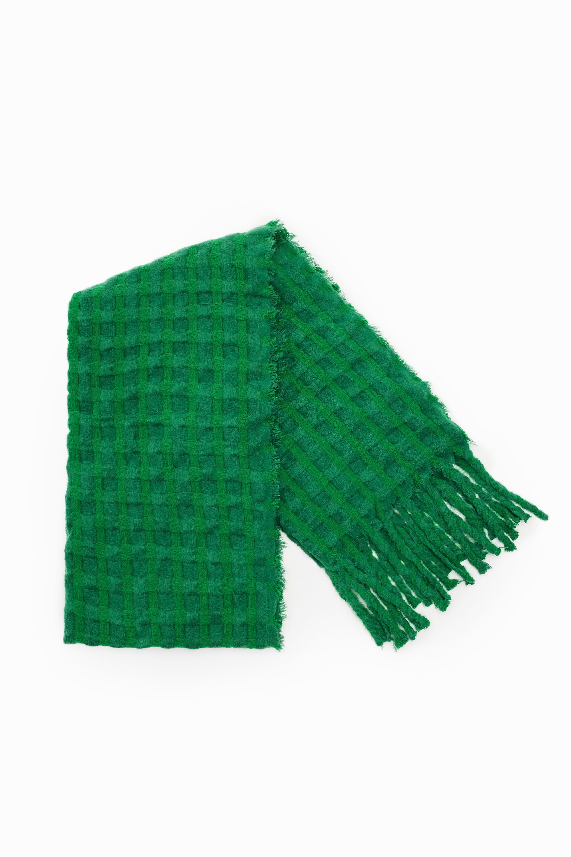 DESIGUAL Sciarpa Donna Verde con Dettagli a Contrasto