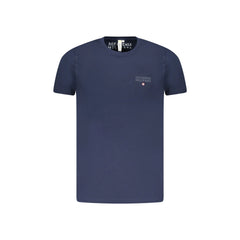 Accademia Militare T-Shirt Kurzarm Herren Blau Logo Druck