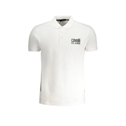 Cavalli Class Polo Maniche Corte Uomo Bianca Stampa Logo Bianco - foto prodotto