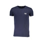 Cavalli Class T-Shirt Uomo Blu Girocollo Cotone Stampa Logo - foto prodotto