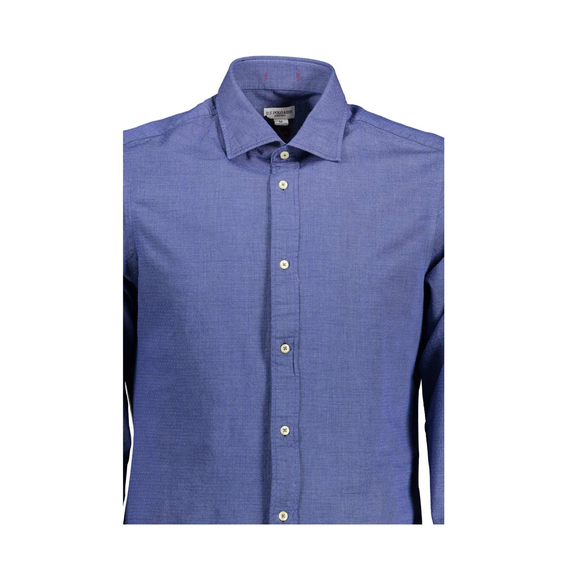 U.S. Polo Camicia Maniche Lunghe Uomo Blu Ricamo Camicie - vista 2