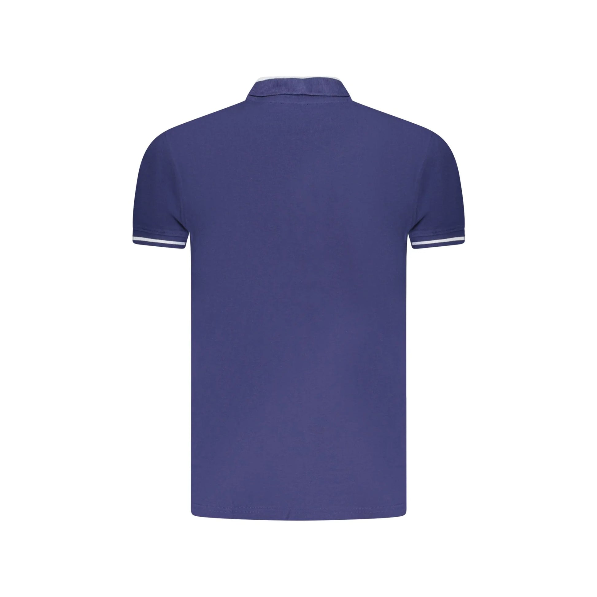 Cavalli Class Polo Uomo Blu Maniche Corte Contrasto Ricamo Logo - vista 2