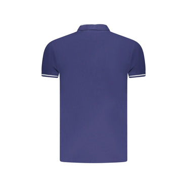 Cavalli Class Polo Uomo Blu Maniche Corte Contrasto Ricamo Logo - vista 2
