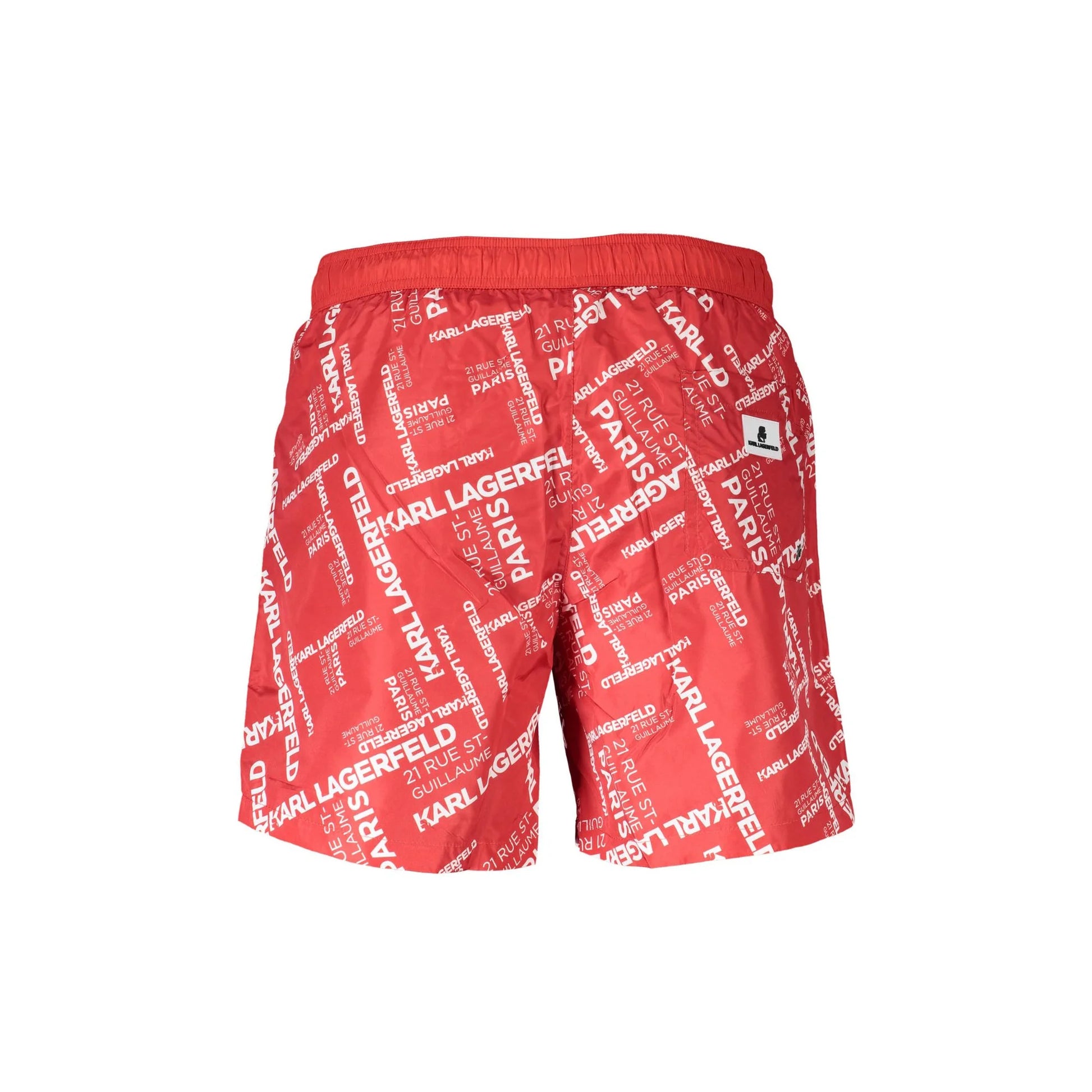 Karl Lagerfeld Beachwear Costume da Mare Uomo Rosso Logo - vista 2