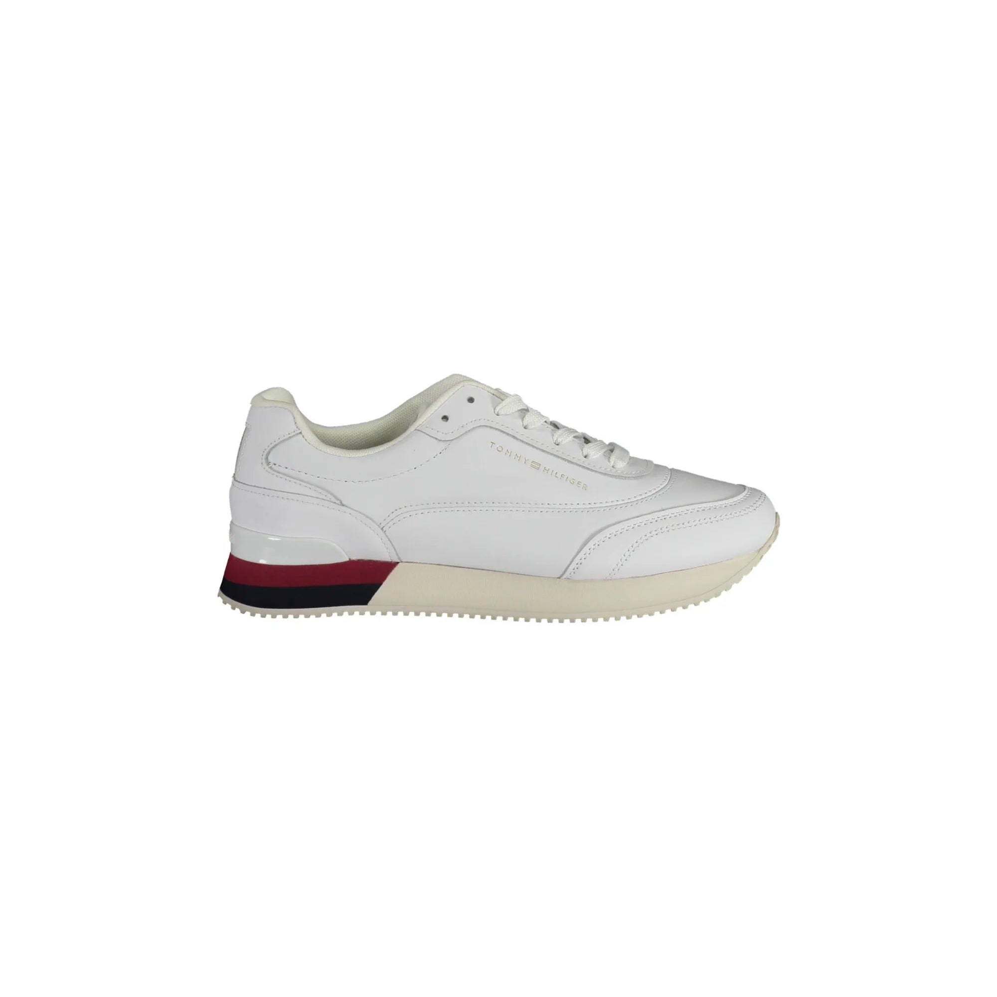 TOMMY HILFIGER Scarpe Sneakers Donna Bianche con Lacci e Logo Bianco - foto prodotto