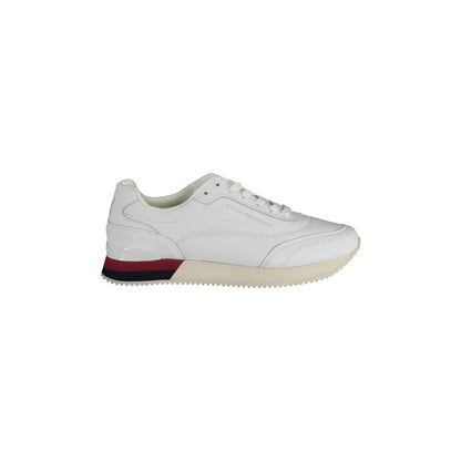 TOMMY HILFIGER Scarpe Sneakers Donna Bianche con Lacci e Logo Bianco - foto prodotto