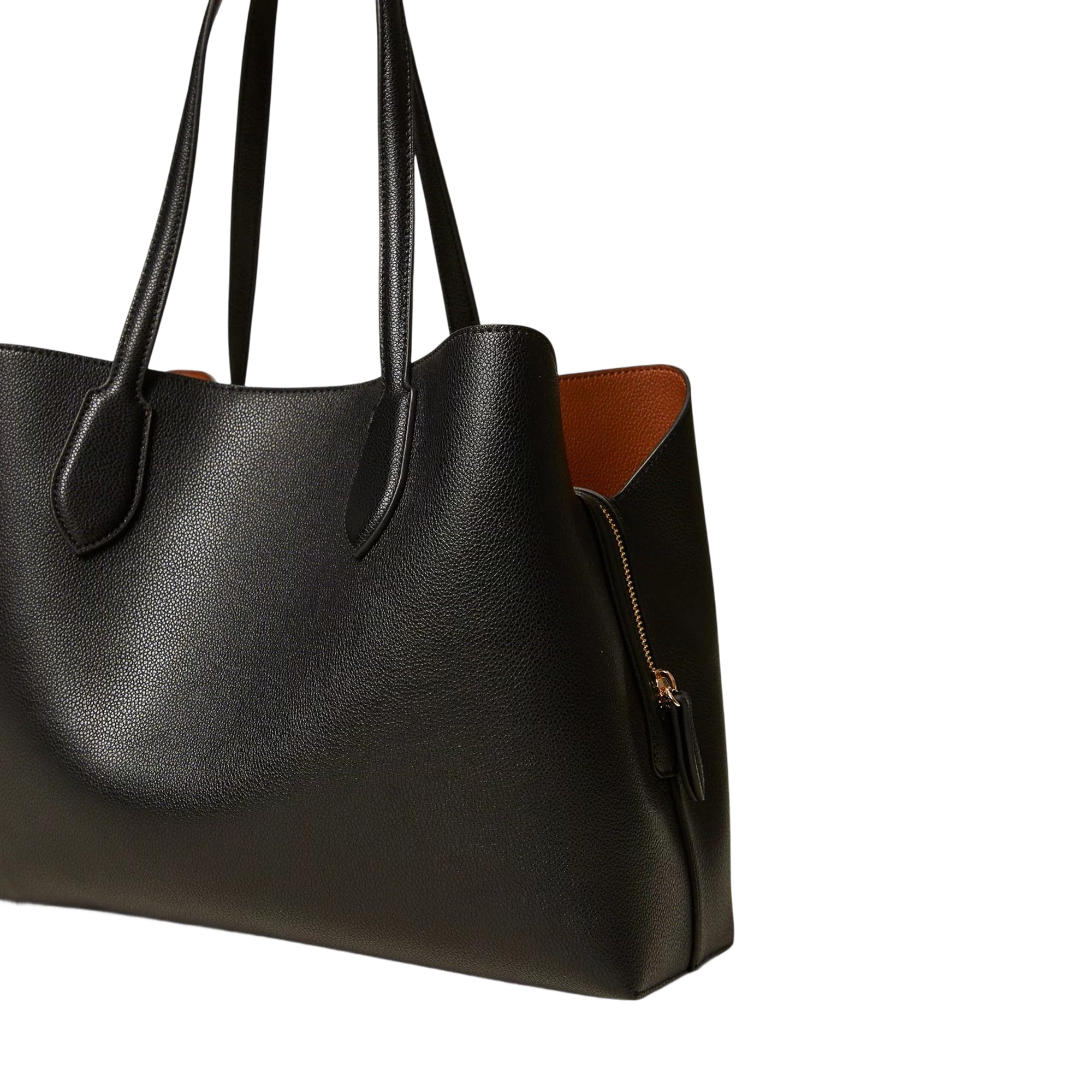 TWINSET Borsa Donna Nera Tote Shopper Bicolore con Manici