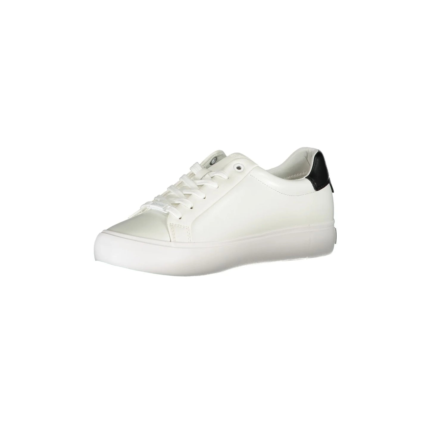 CALVIN KLEIN Scarpe Sneakers Donna Bianche con Lacci e Logo bianco - vista 3
