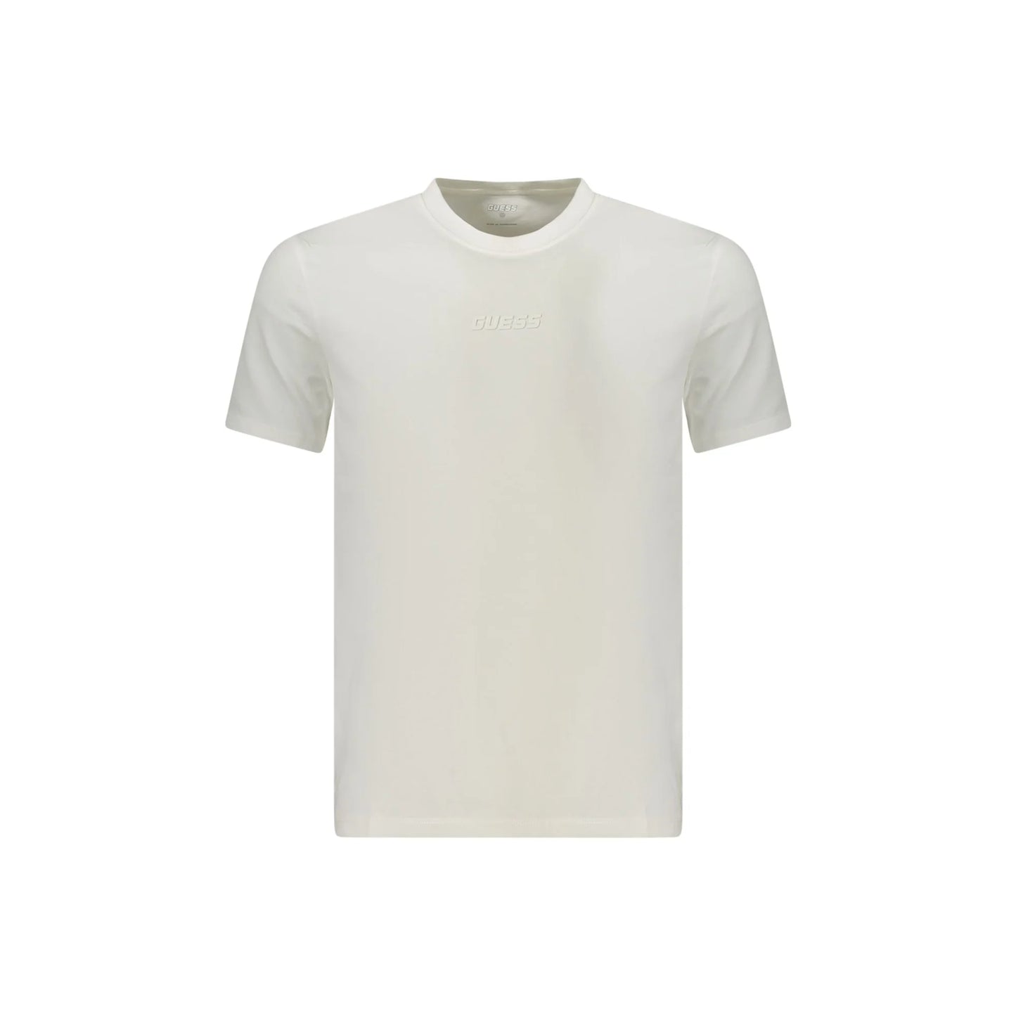 Guess Jeans T-Shirt Maniche Corte Uomo Bianca Stampa in Rilievo Logo Bianco - foto prodotto