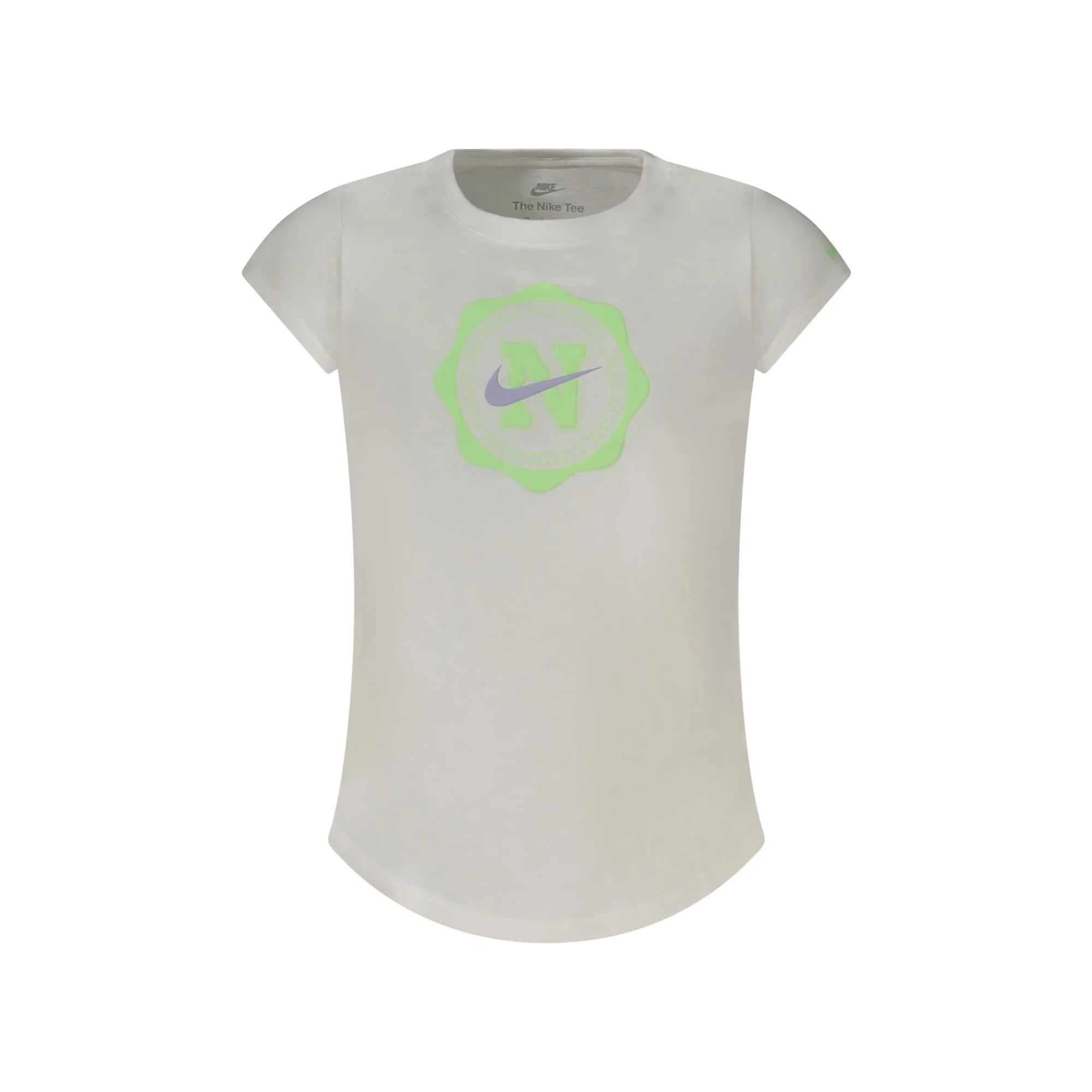 NIKE T-SHIRT MANICHE CORTE BAMBINA BIANCO