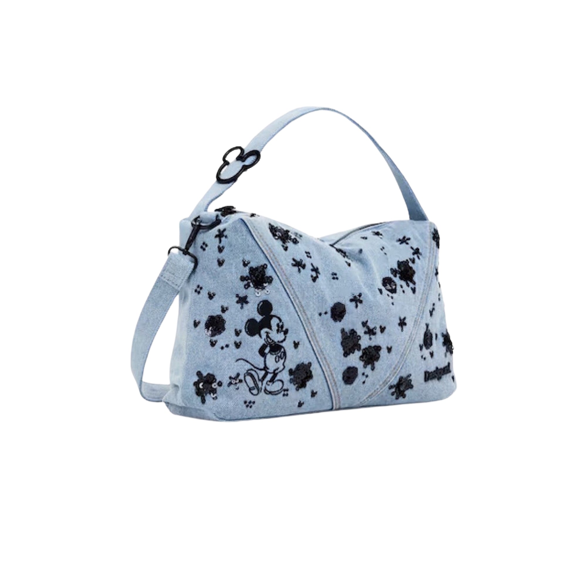 Borsa Donna a Tracolla Desigual Mickey in Denim Blu con Topolino