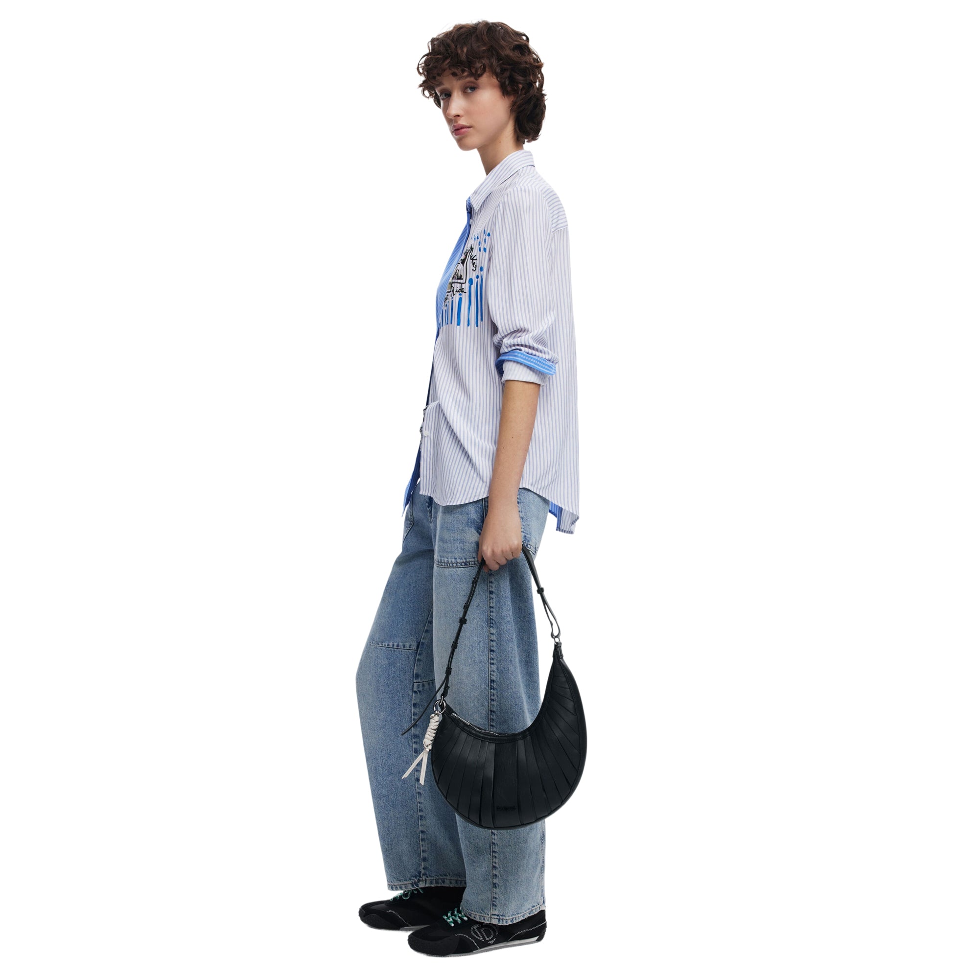 Borsa Donna a Spalla Media Desigual a Pannelli con Manico Rimovibile