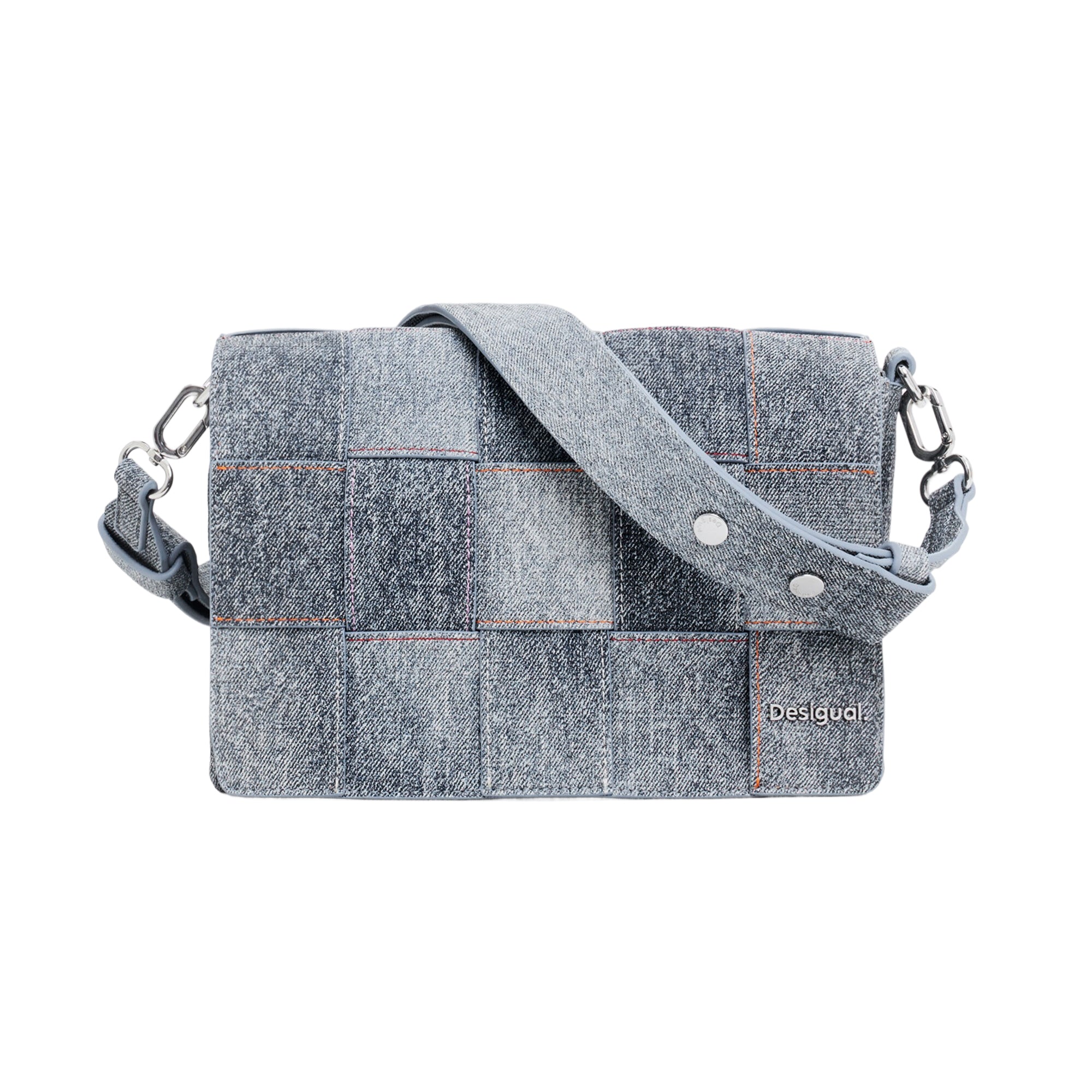 Borsa Donna Tracolla Desigual Effetto Denim Intrecciato