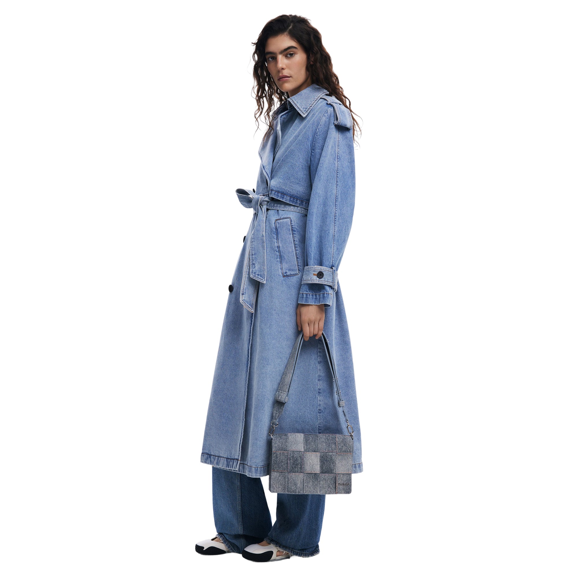 Borsa Donna Tracolla Desigual Effetto Denim Intrecciato
