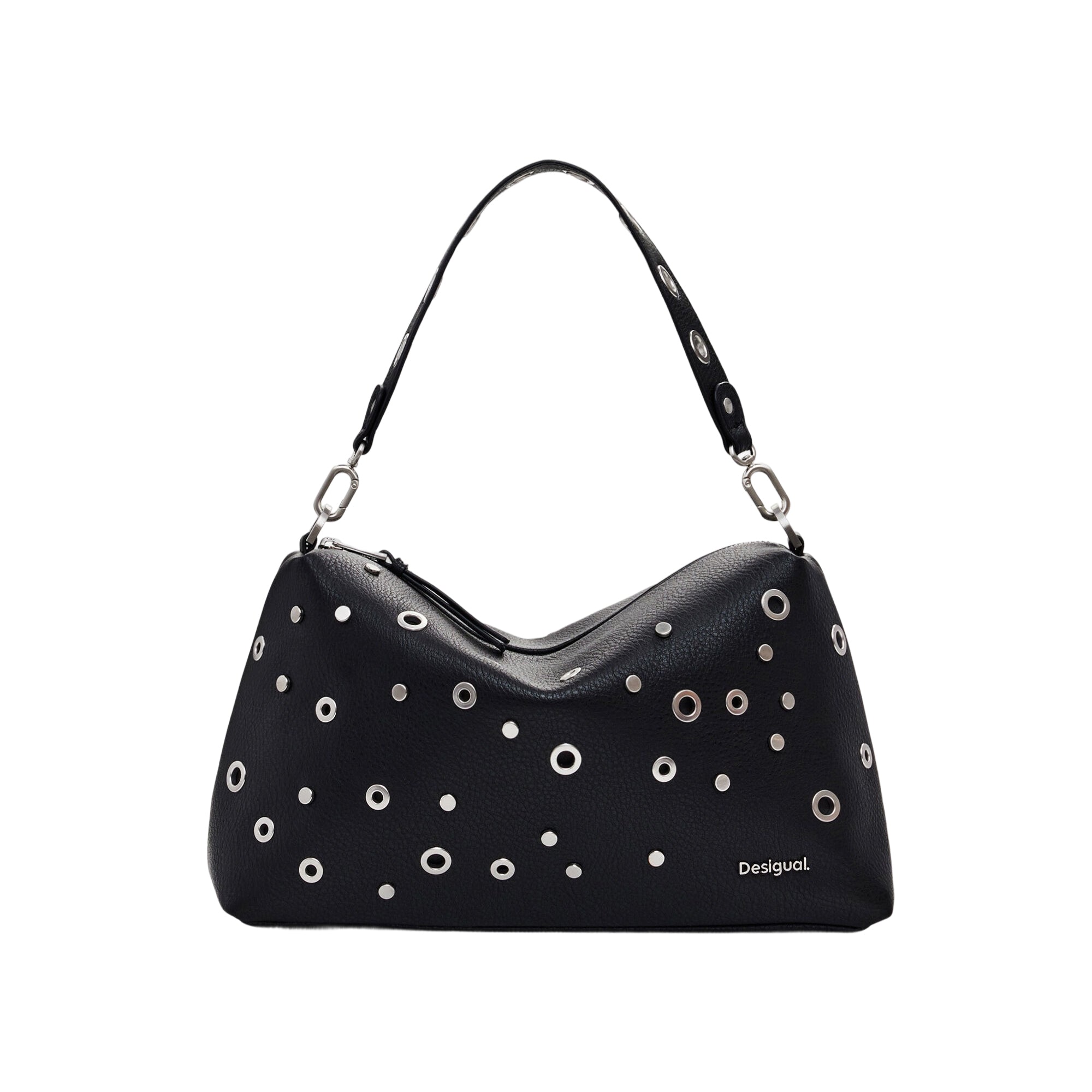 Borsa Donna a Mano Desigual con Borchie Metalliche e Zip