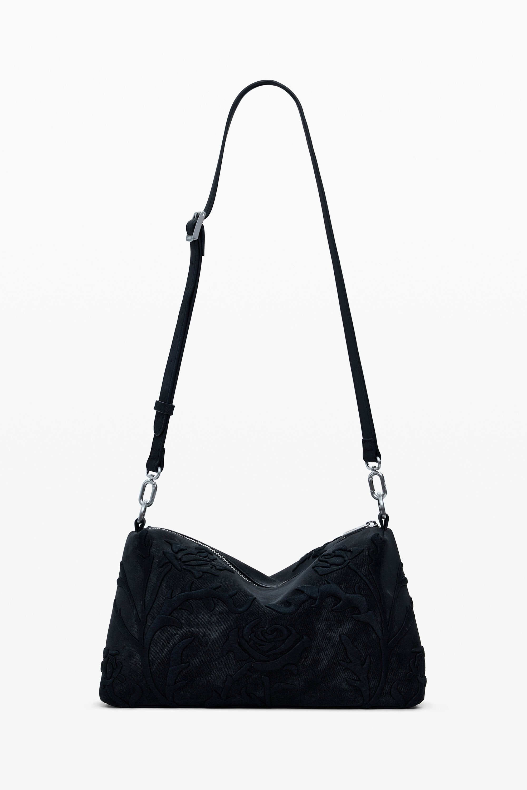 DESIGUAL Borsa Donna Nera a Spalla Romeo Floral Bergamo