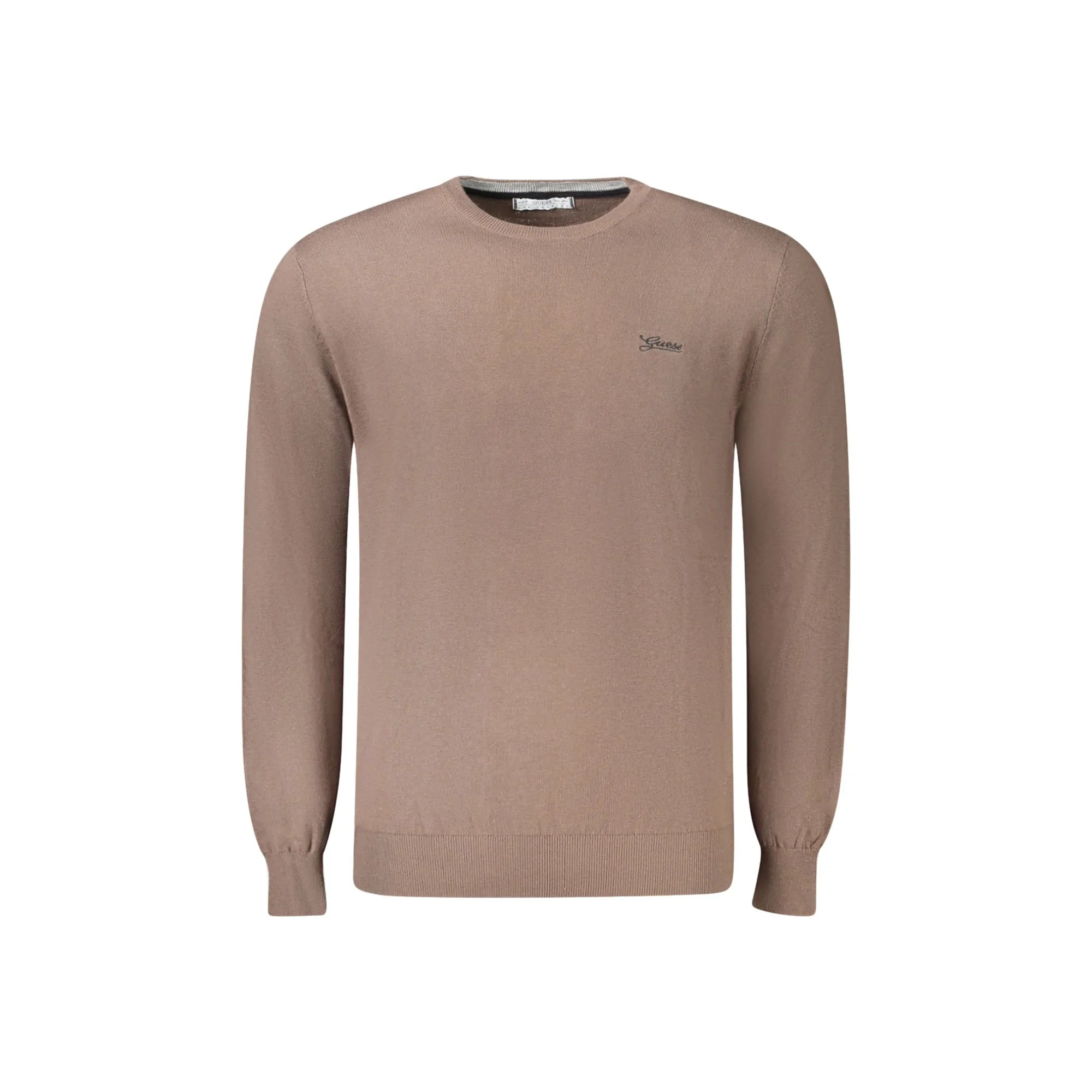 Guess Jeans Maglia Uomo Marrone Ricamo Maglie - foto prodotto