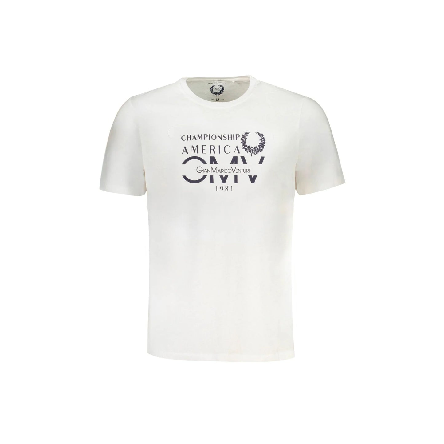 Gian Marco Venturi T-Shirt Maniche Corte Uomo Bianca Stampa Logo Bianco - foto prodotto
