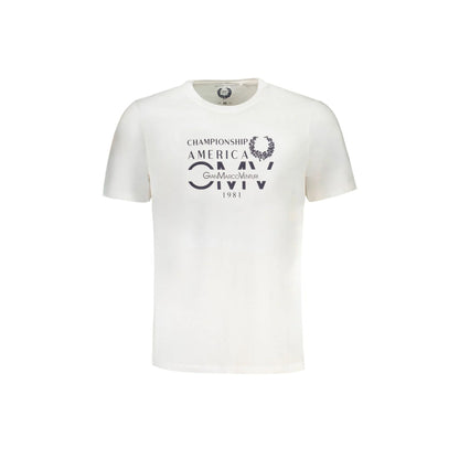 Gian Marco Venturi T-Shirt Maniche Corte Uomo Bianca Stampa Logo Bianco - foto prodotto