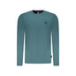 U.S. Grand T-Shirt Uomo Verde Maniche Lunghe Girocollo Ricamo Logo - foto prodotto