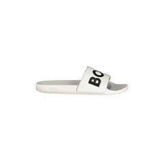 Boss Ciabatte Uomo Bianche Stampa Logo