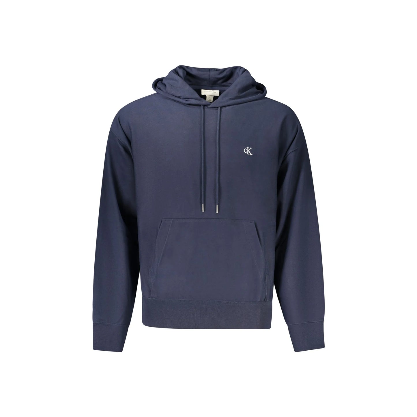 Calvin Klein Felpa Uomo Blu Cappuccio Garzata Tascone Ricamo Felpe - foto prodotto