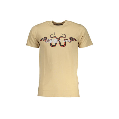 Cavalli Class T-Shirt Maniche Corte Uomo Beige Stampa - foto prodotto