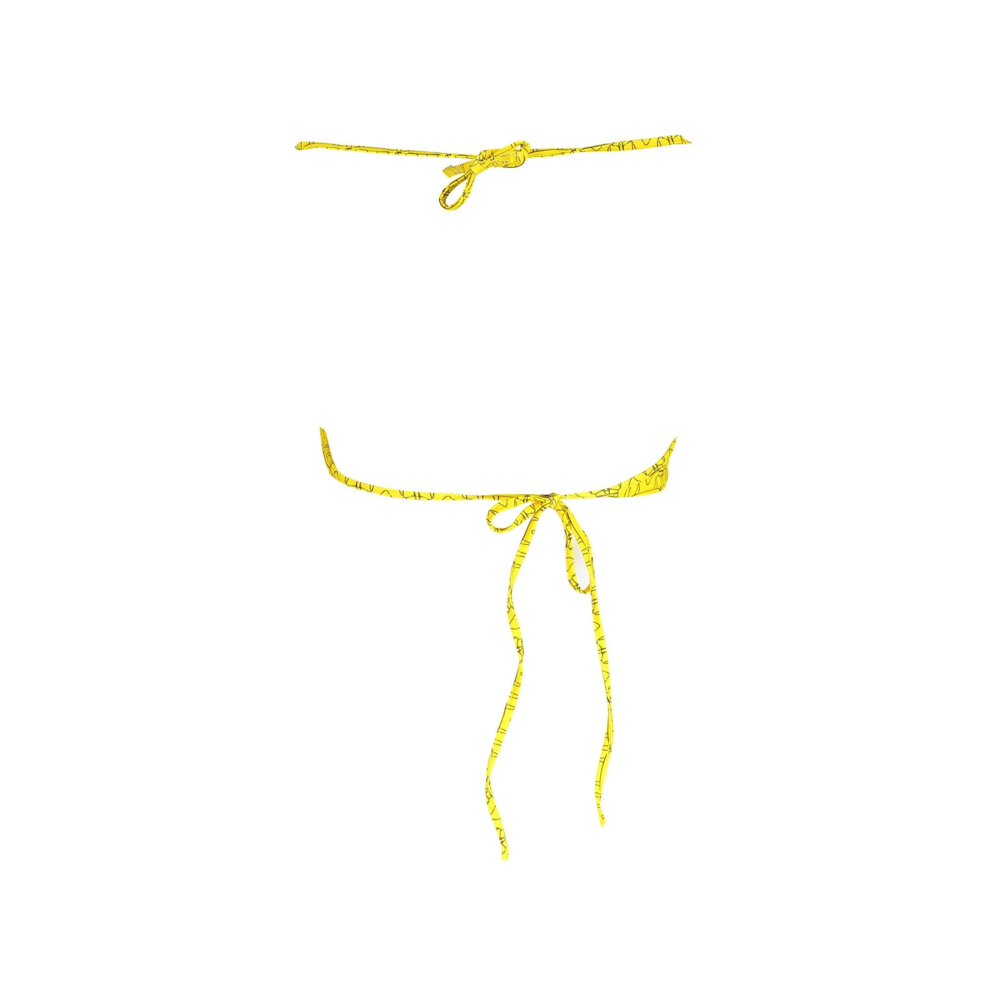 Karl Lagerfeld Beachwear Costume Mare Donna Giallo Imbottitura Removibile - vista 2