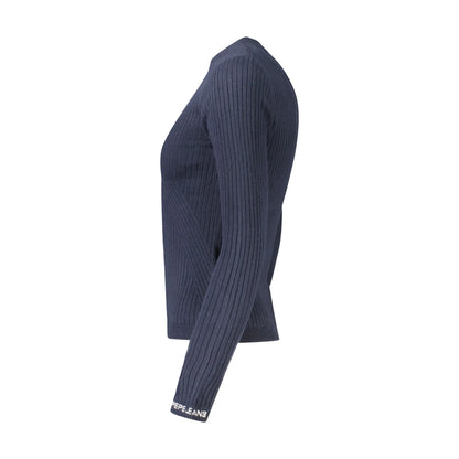 Pepe Jeans Maglia Donna Blu Ricamo Maglie - vista 3