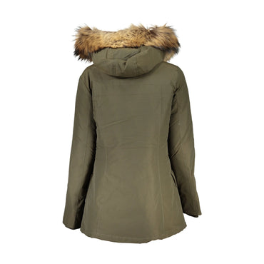 Woolrich Giubbotto Maniche Lunghe Donna Verde Cappuccio con Pelo Rimovibile Giubbotti e Giacche - vista 2