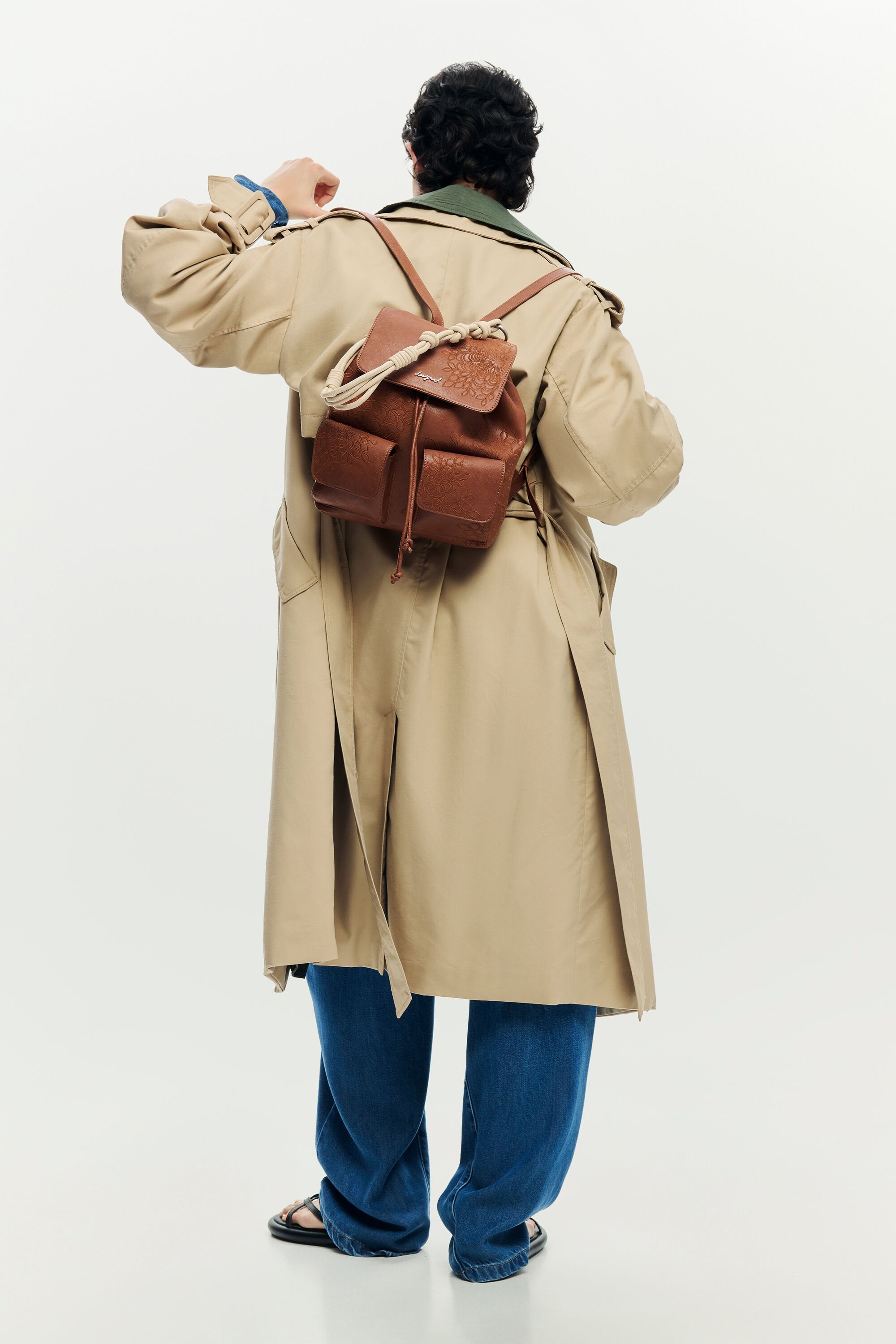 Desigual Zaino Donna Marrone Chiusura a Coulisse Zaini - vista 2