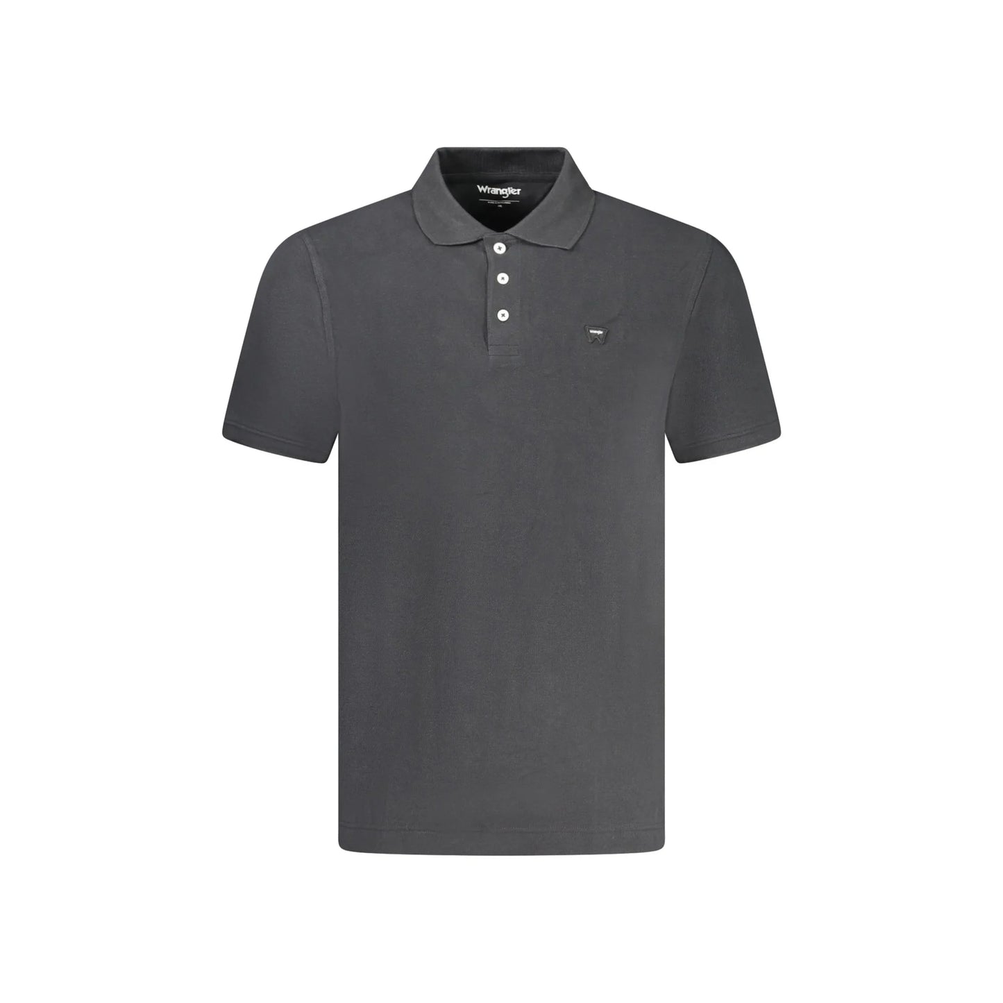 Wrangler Polo Maniche Corte Uomo Nera Logo Nero - foto prodotto